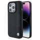 BMW Leather Textured & Stripe iPhone 15 Pro Max Case - Black