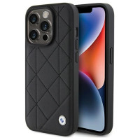 BMW Leather Quilted case for iPhone 15 Pro Max - black