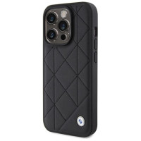 BMW Leather Quilted case for iPhone 15 Pro Max - black