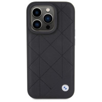 BMW Leather Quilted case for iPhone 15 Pro Max - black