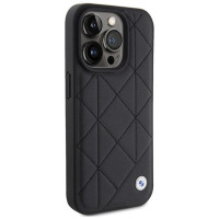BMW Leather Quilted case for iPhone 15 Pro Max - black