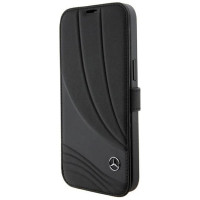 Mercedes Leather Wave Pattern iPhone 15 Pro Case - Black