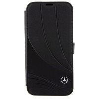 Mercedes Leather Wave Pattern iPhone 15 Pro Case - Black