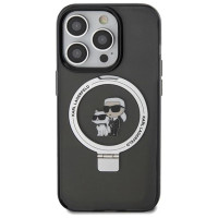Karl Lagerfeld Ring Stand Karl&Choupette MagSafe case for iPhone 14 Pro Max - black