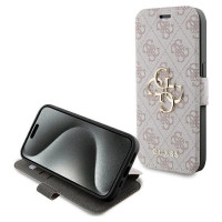 Guess 4G Metal Logo case for iPhone 15 Pro - pink