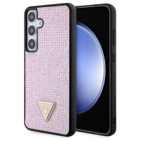 Guess Rhinestone Triangle case for Samsung Galaxy S24+ - pink