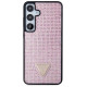 Guess Rhinestone Triangle case for Samsung Galaxy S24+ - pink