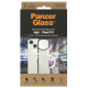 Panzerglass ClearCase case with MagSafe antibacterial for iPhone 14 / 15 / 13 - transparent and black