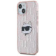 Karl Lagerfeld IML Choupette Head & Monogram case for iPhone 14 / 15 / 13 - pink