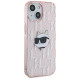 Karl Lagerfeld IML Choupette Head & Monogram case for iPhone 14 / 15 / 13 - pink