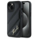 Karl Lagerfeld Diagonal Quilted Script case for iPhone 13 - black