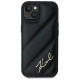 Karl Lagerfeld Diagonal Quilted Script case for iPhone 13 - black