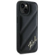 Karl Lagerfeld Diagonal Quilted Script case for iPhone 13 - black