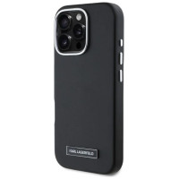 Karl Lagerfeld FW Metal Plate MagSafe iPhone 16 Pro Case - Black