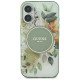 Guess IML Flower & Tonal Circle MagSafe case for iPhone 16 Plus - green