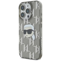 Karl Lagerfeld IML Karl Head Electroplated iPhone 16 Pro Case - Black