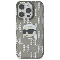 Karl Lagerfeld IML Karl Head Electroplated iPhone 16 Pro Case - Black