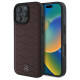 Mercedes MB Waves Leather Case for iPhone 16 Pro Max - Red