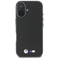 BMW Carbon Wrapped Metal iPhone 16 Case - Black