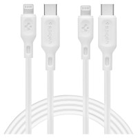 Spigen DuraSync MFi USB-C / Lightning Cable 2-Pack 100cm - White