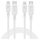 Spigen DuraSync MFi USB-C / Lightning Cable 2-Pack 100cm - White