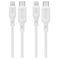 Spigen DuraSync MFi USB-C / Lightning Cable 2-Pack 100cm - White