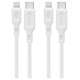 Spigen DuraSync MFi USB-C / Lightning Cable 2-Pack 100cm - White