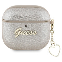 Guess Metallic Script Charm Case for AirPods 4 - Gold