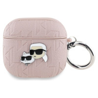 Karl Lagerfeld Monogram Karl & Choupette Head Case for AirPods 4 - Pink