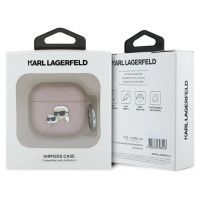 Karl Lagerfeld Monogram Karl & Choupette Head Case for AirPods 4 - Pink