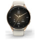 Hama 8900 GPS AMOLED Smartwatch 1.32" with Beige Silicone Strap - Gold