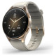 Hama 8900 GPS AMOLED Smartwatch 1.32" with Beige Silicone Strap - Gold