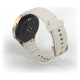 Hama 8900 GPS AMOLED Smartwatch 1.32" with Beige Silicone Strap - Gold