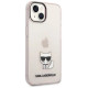 Karl Lagerfeld Transparent Choupette Body Case for iPhone 14 Plus / 15 Plus 6.7" - Pink