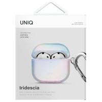 Uniq Iridescia case for AirPods 4 Hang Case - holo white