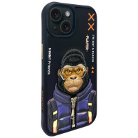 Nimmy Cool&Cute 2.0 Monkey case for iPhone 15 - black