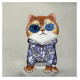 Nimmy Crossbody Glasses Cool Cat Shoulder Bag - Gray