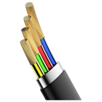 Baseus Simple flat cable USB cable / USB Type C SuperCharge 5A 40W Quick Charge 3.0 QC 3.0 23cm gray (CATMBJ-BG1)