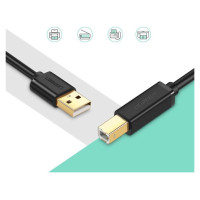 Ugreen cable USB - USB Type B cable (printer cable) 3m black (10351)