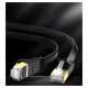 Ugreen Flat Cable Internet Network Cable Ethernet Patchcord RJ45 Cat 7 STP LAN 10 Gbps 10m Black (NW106 11265)