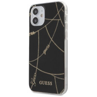 Guess GUHCP12SPCUCHBK iPhone 12 mini 5.4" black/black hardcase Gold Chain Collection