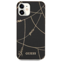 Guess GUHCP12SPCUCHBK iPhone 12 mini 5.4" black/black hardcase Gold Chain Collection