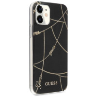 Guess GUHCP12SPCUCHBK iPhone 12 mini 5.4" black/black hardcase Gold Chain Collection