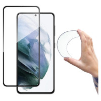 Wozinsky Full Cover Flexi Nano Glass Hybrid Screen Protector with frame for Samsung Galaxy S21+ 5G (S21 Plus 5G) black