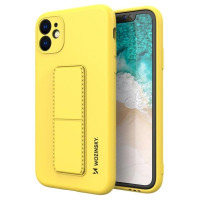 Wozinsky Kickstand Case Silicone Stand Cover for Samsung Galaxy A32 5G Yellow