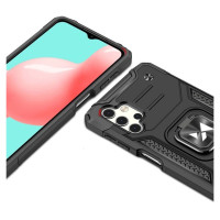 Wozinsky Ring Armor Case Kickstand Tough Rugged Cover for Samsung Galaxy A32 5G black