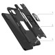 Wozinsky Ring Armor Case Kickstand Tough Rugged Cover for Samsung Galaxy A22 4G black