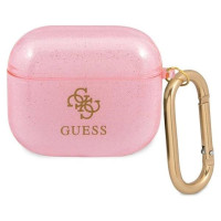 Guess GUA3UCG4GP AirPods 3 cover pink/pink Glitter Collection