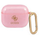 Guess GUA3UCG4GP AirPods 3 cover pink/pink Glitter Collection