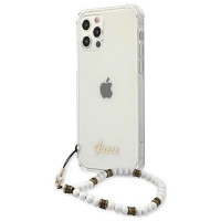 Guess GUHCP12MKPSWH iPhone 12/12 Pro 6.1" Transparent Hardcase White Pearl